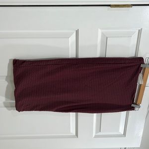 Acacia Swimwear Maroon mesh skirt sz s